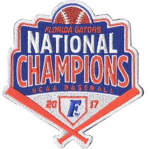 Florida Gators 2017 Men's Baseball National Champions Embroidered Jersey Patch - Picture 1 of 1