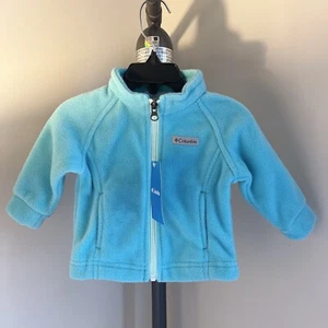 Columbia Infant Baby Girl’s Benton Springs Fleece Jacket 3-6 Month Teal Blue NWT - Picture 1 of 3