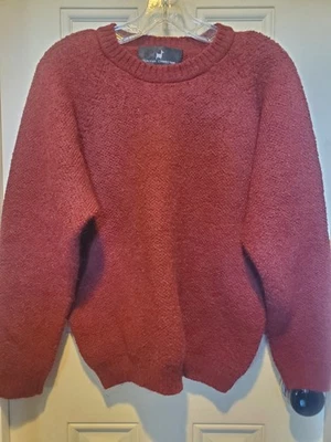 Suéter Peruvian Connection Mujer Extra Grande 100% Alpaca Borgoña Pullover Foto 1 de 3