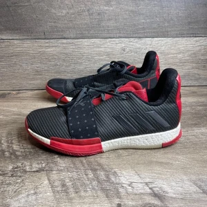 Adidas Harden Vol. 3 AQ0034 Mens 11 Basketball Shoes Core Black Scarlet Sneakers - Picture 1 of 10