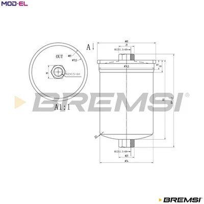 FILTRO DE COMBUSTIBLE FE1519 PARA FERRARI MONDIAL/Convertible 328/GTS/GTB 208/308 PUCH Foto 1 de 4