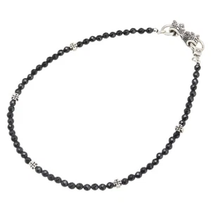 Justin Davis Roger Onyx Crown Cross bracelet Women 【Used】 - Picture 1 of 7