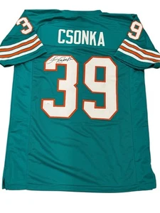 Larry Csonka Signed Miami Dolphins Custom Jersey JSA Authenticated - Picture 1 of 5