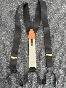 Herren Trafalgar Hosenträger mit Knöpfen schwarz und beige neu ohne Etikett - Bild 1 von 5