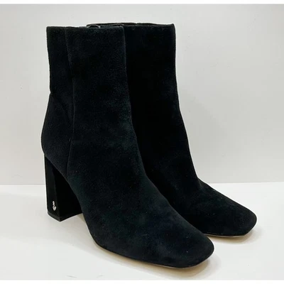 Botines SAM EDELMAN Codie Gamuza Tacón Bloque Punta Cuadrada Talla 9.5 Foto 1 de 4