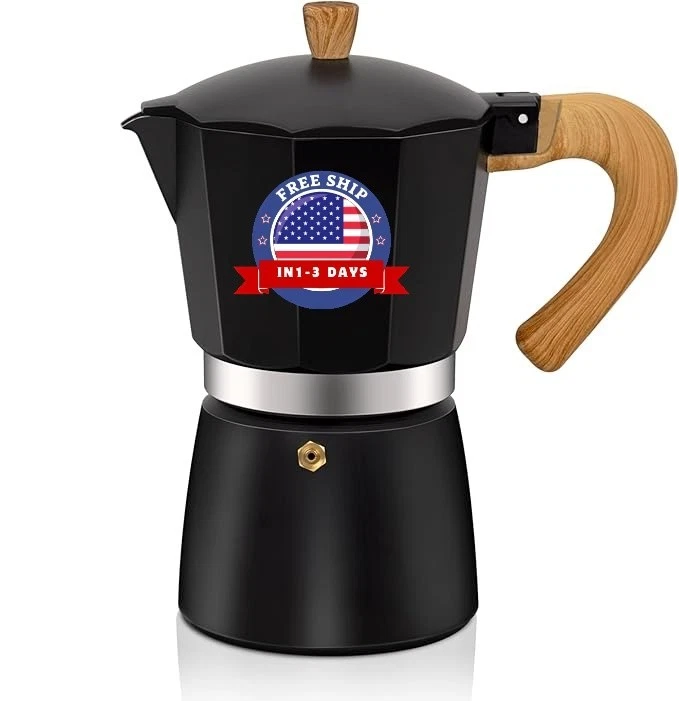 Cafetera de aluminio para espresso, cafetera moka de 12 tazas, cafetera de perco - Imagem 1 de 4