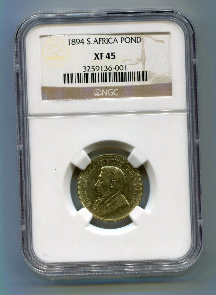 1894 Sudáfrica Zuid Afrika Kruger POND NGC XF 45 - Gran moneda - Baja... - Imagen 1 de 2