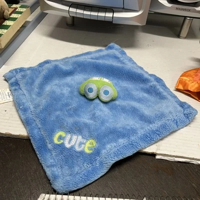 Blue Green Car Security Blanket Satin Lovey Gerber Baby - Image 1 of 4
