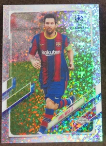 12433 2020-21 TOPPS CHROME UEFA LIONEL MESSI #1 SPECKLE - Picture 1 of 1