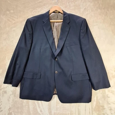 Blazer Joseph & Feiss Dorado Para Hombre 50 Corto Azul Marino 100% Lana 2 Botones Ventilación Única Foto 1 de 4