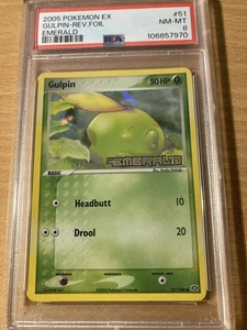 PSA 8 Gulpin Reverse Foil Smaragd 2005 Pokemon - Bild 1 von 2