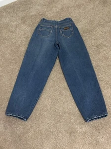 Vintage Gitano High Rise Mom Plissee Tapered Leg Jeans Blau Gr. 12. 24" Taille - Bild 1 von 14