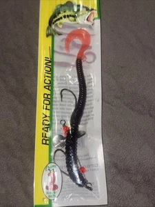 Creme Lure Pre-Rigged Weedless 6" Fuoco d'uva Verme coda a U 6CT96-3 - Foto 1 di 5