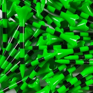 Standard 2-3/4" Pride Performance Golf Tee Striped, 100 Count, Citrus Green, ... - Picture 1 of 7