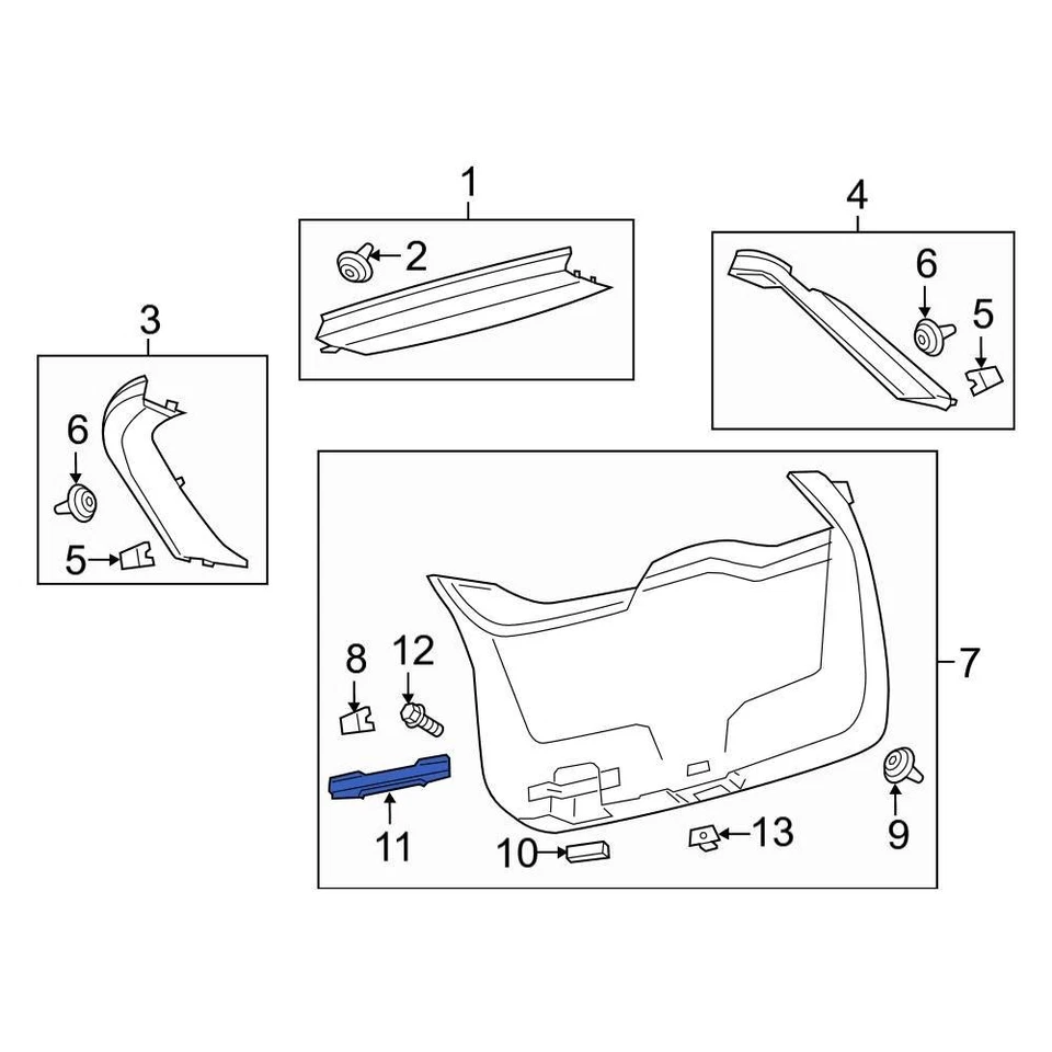 For Ford Edge 2015-2024 Ford FT4Z5831458AA Rear Liftgate Pull Handle Foto 1 de 1