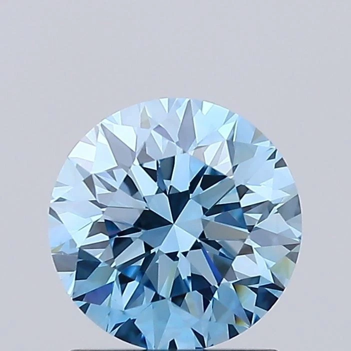 Round 1.13ct Fancy Vivid  Blue VS1 HPHT  IGI Certified Loose Lab Grown Diamond - Image 1 of 3