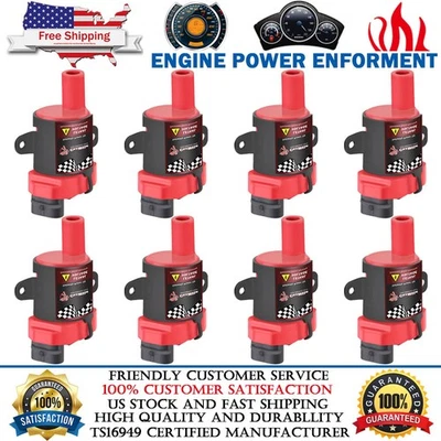 8 Ignition Coil Pack for Chevy Silverado 1500 2500 GMC Sierra 1999 2000 2001-07 - Image 1 of 4