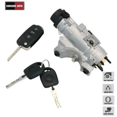 Conjunto de cilindro de bloqueo de encendido con carcasas de llave para Audi 98-04 A6 4B0905851P Foto 1 de 4