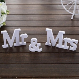 Wedding birthday party decoration white letters mr & mrs wedding creative YU` FT - Picture 1 of 8