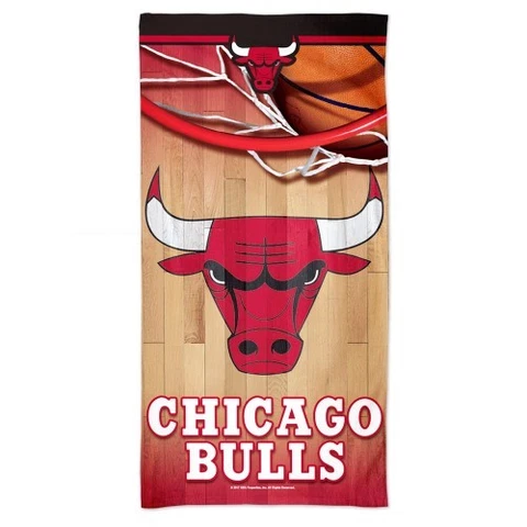 CHICAGO BULLS SPECTRA BEACH TOWEL 30"X60" COTTON PLUSH HIGH QUALITY NBA Cover