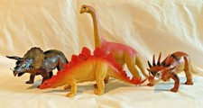 Imperial Dinosaur Lot of 4 Styracosaurus Triceratops Stegosaurus Brachiosaurus