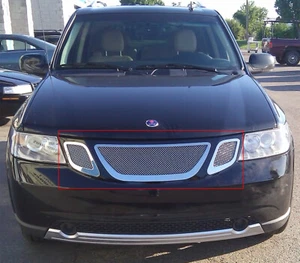 Fits 07-10 Saab 9-7X Stainless Steel Mesh Grille Insert - Foto 1 di 3
