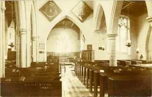 REAL PHOTO POSTCARD OF ABBOTS RIPTON CHURCH, (NEAR HUNTINGDON), HUNTINGDONSHIRE - Foto 1 di 2