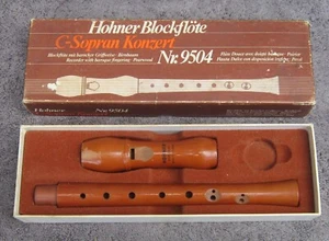 HOHNER Blockflote C-Sopran Konzert Nr. 9501 RECORDER WOOD FLUTE Pearwood Germany - Picture 1 of 7