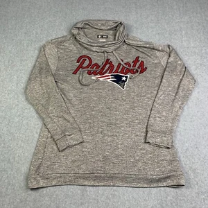 New England Patriots Sleepwear Womens Large Heather Gray Pullover Long Sleeve - Picture 1 of 9