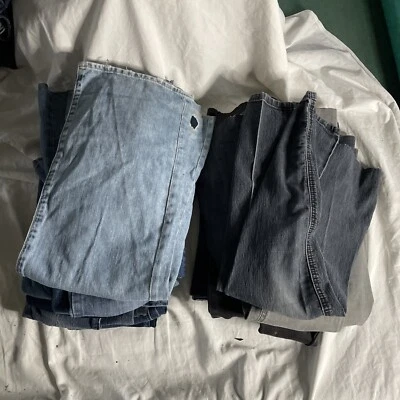 Denim Jean Off Cuts Crafts Crafting Sewing Quilting 18 Leg Pieces 6.25 Lbs - Image 1 of 2