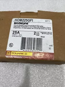 1 Square D HOM225GFI 2 poles 25amps ground fault circuit breaker new - Picture 1 of 1