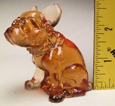 Westmoreland Glass Company #BD- 2 Novelty Bulldog Golden Sunset Gloss 1960's