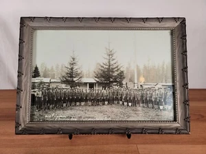 Vintage Black and White Framed Photo - 459th Squadron Moxchuck Camp - Picture 1 of 11