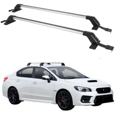 Portaequipajes de techo superior barra transversal 43,3" aluminio con bloqueo para Subaru WRX STI Foto 1 de 4