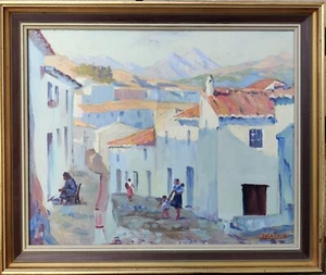 De la Torre, SPANISCHE STADT, Original Ölgemälde - Bild 1 von 7