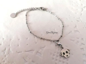 Bracciale acciaio cagnolino regolabile - Picture 1 of 1