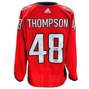 Logan Thompson Autographed Washington Capitals Jersey COA Inscriptagraphs Signed - Picture 1 of 8