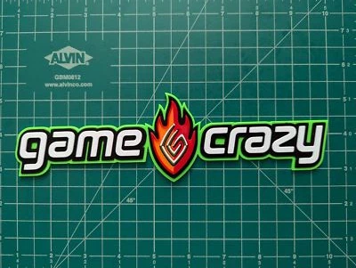 GameCrazy logo sign 3D printed display shelf wall art Game Crazy Hollywood Video