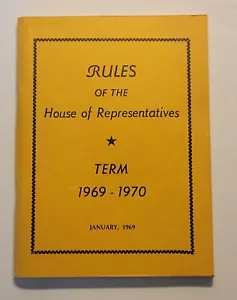 1969 Rules Of The House Of Represenatives Rule Book GA Georgia State Pamphlet - Picture 1 of 6