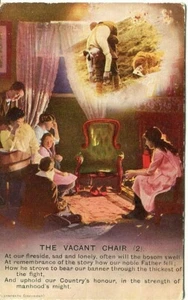 Vacant Chair (2) WWI sentimental verse postcard Bamforth series 4797/2 - Picture 1 of 2