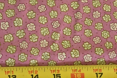 By 1/2 Yd, Pale-Yellow Calico on Pink, Moda, Gervais, "Prints Charming", V406 - Image 1 of 4