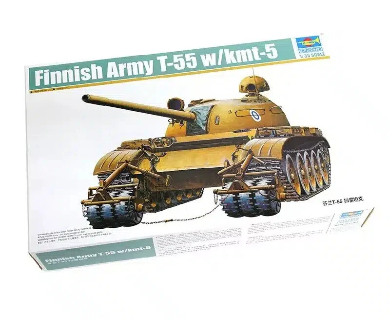 Trumpeter 00341 Finnish Army T-55 w/kmt-5 Kit Montaggio 1/35 - Immagine 1 di 1