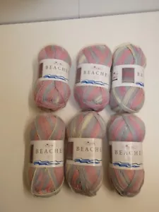 NEW Lot of 6 King Cole~BEACHES DK~Yarn Color Pebble Beach, 100g/278yds ea. - Picture 1 of 13
