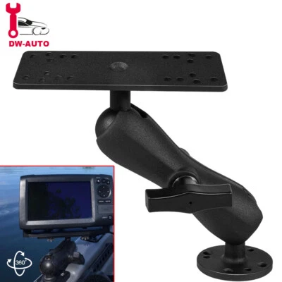 Aluminum Fish Finder Mount w 1.5" / C Size Ball for Garmin Lowrance Humminbird - Image 1 of 4