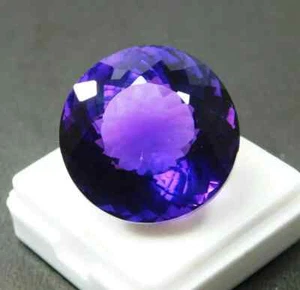 Round Cut Amethyst PURPLE Huge Size 50 Ct EGL CERTIFIED Natural Loose Gemstone - Picture 1 of 7