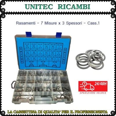 Rasamento rondella di spessoramento in acciaio cassetta n.1 assortimento 420pz - Imagen 1 de 4