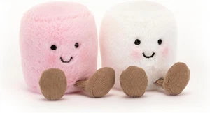 Jellycat Amuseables rosa und weiße Marshmallows Stofftier, 3,5 Zoll | Essen P - Bild 1 von 12