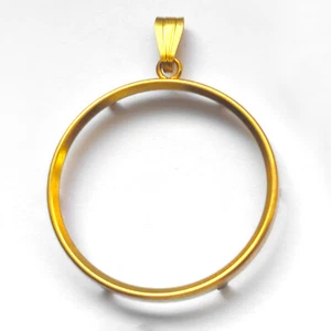 Münzfassung Coin Bezel Silber 925 vergoldet Innendurchmesser 13,2 bis 40,2 mm - Bild 1 von 27
