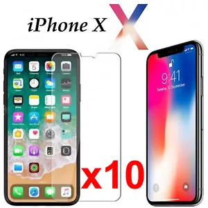 x10 Anti-scratch Soft PET film screen protector guard for Apple iphone X front - Picture 1 of 4