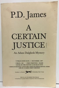A Certain Justice by P.D. James 1st Edition 1997 Uncorrected Proof + Rare - Bild 1 von 12